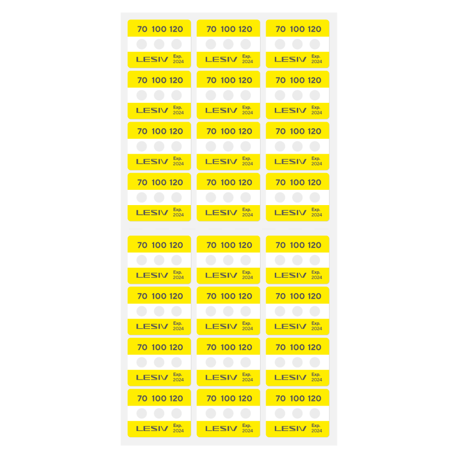 Термоиндикатор Lesiv L-Mark 3T - 70-100-120°С, цвет - желтый
