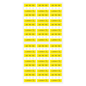 Термоиндикатор Lesiv L-Mark 3T - 60-90-110°С, цвет - желтый