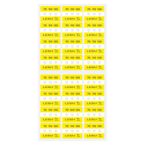 Термоиндикатор Lesiv L-Mark 3T - 70-110-130°С, цвет - желтый