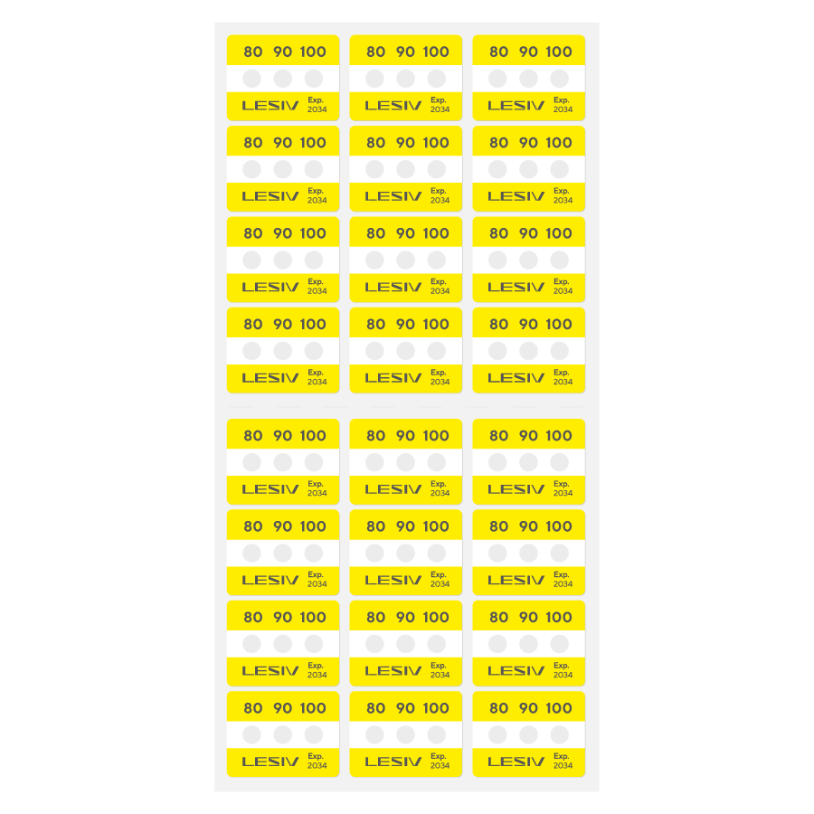 Термоиндикатор Lesiv L-Mark 3T - 80-90-100°С, цвет - желтый